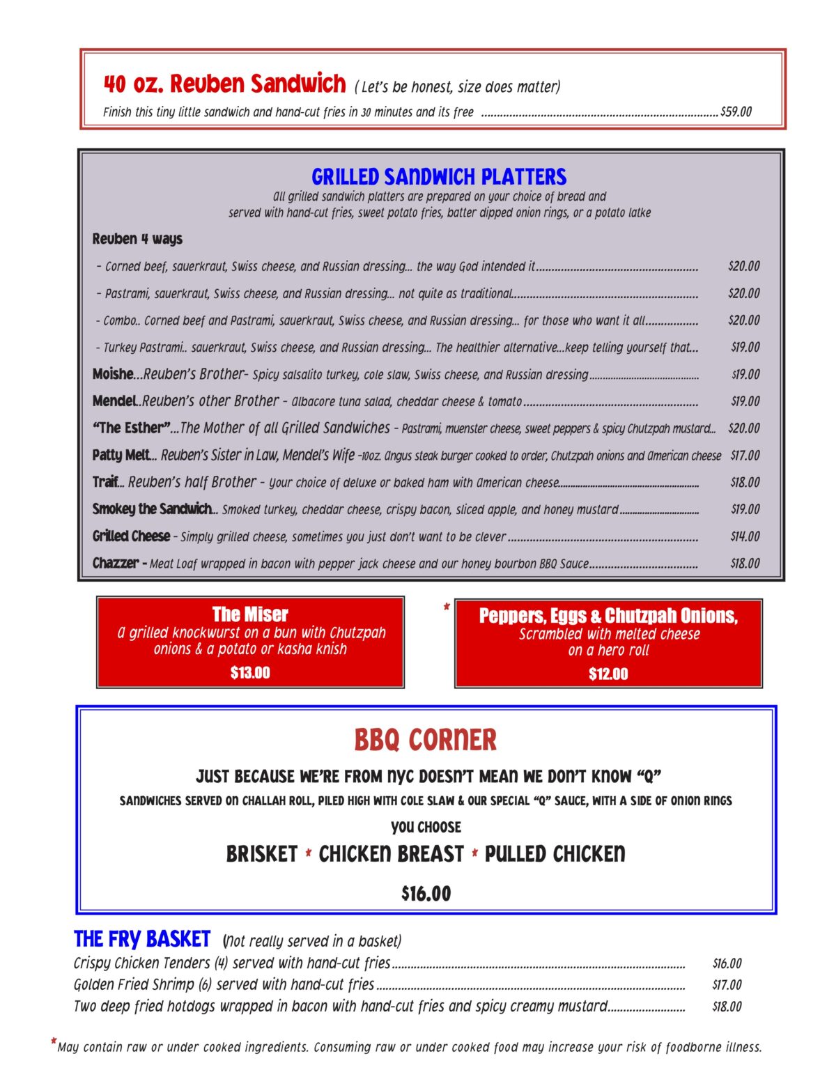 Fairfax Corned Beef Reuben, BBQ, Pastrami, Matzo Soup Chutzpah Deli